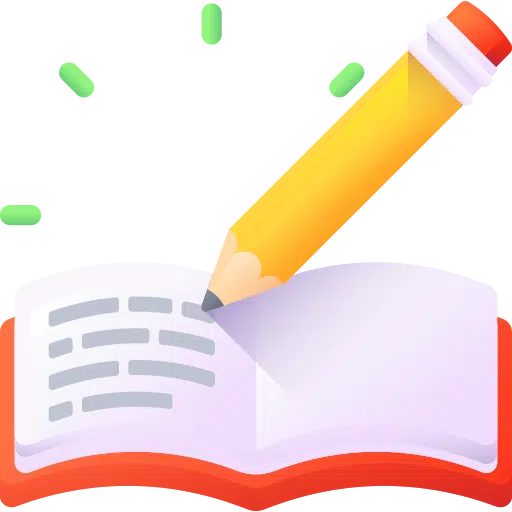 book icon with pencil