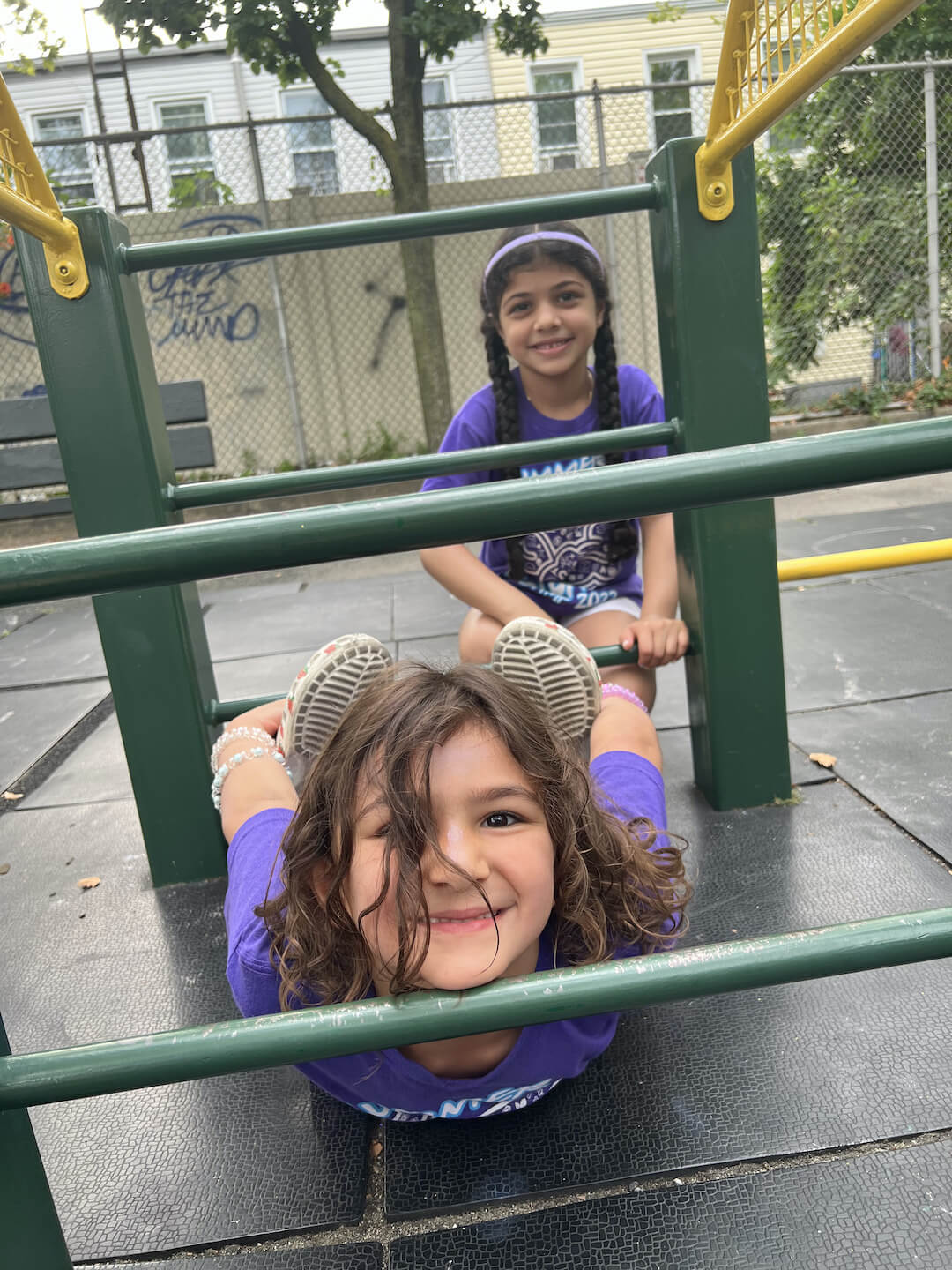 k-2 summer steam camp student at the park having fun
