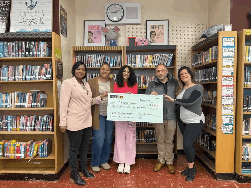 8th grade winner of Projekt NYC literacy contest