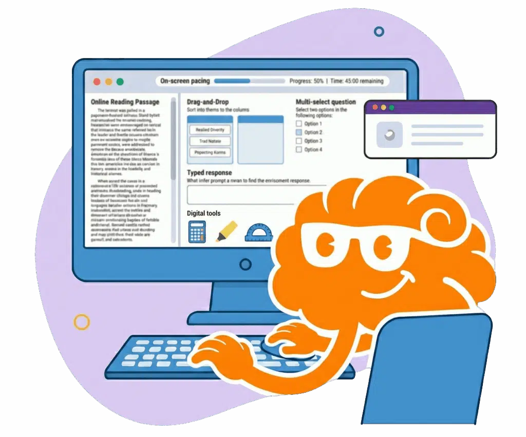 ttb mascot taking state test